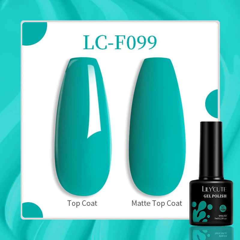 LILYCUTE 7ml Jelly Amber Dark Bloom Leopard Gel Polish - Semi-Permanent UV Nail Art