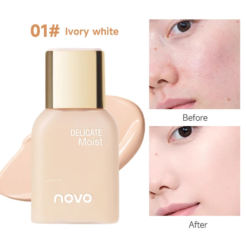 NOVO Smooth Liquid Foundation BB/CC Cream - Oil-Control, Waterproof & Even Skin Tone