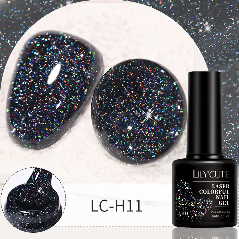 LILYCUTE 9D Cat Eye Magnetic Gel Polish 7ml - Iridescent UV/LED Soak-Off Nail Art