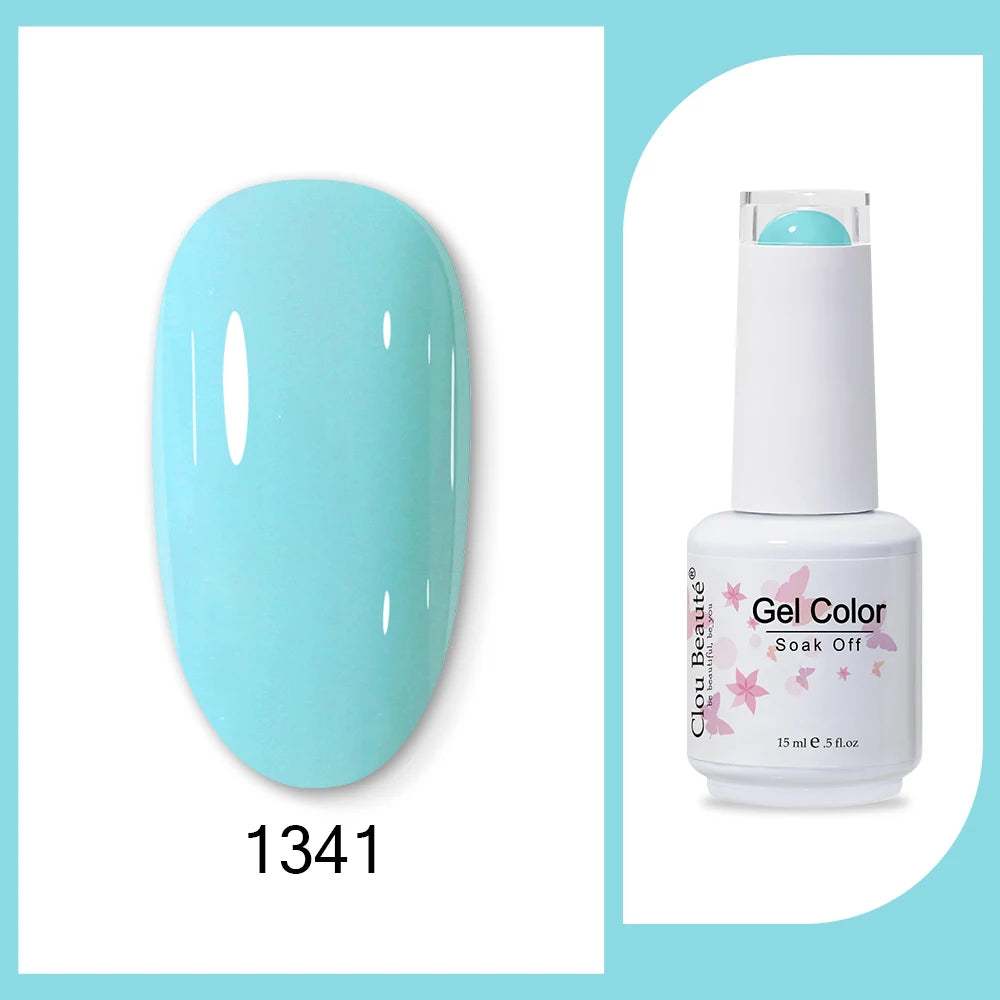 Clou Beaute 15ml HEMA & TPO Free Gel Polish - Army Green Organic Semi-Permanent Nail Art