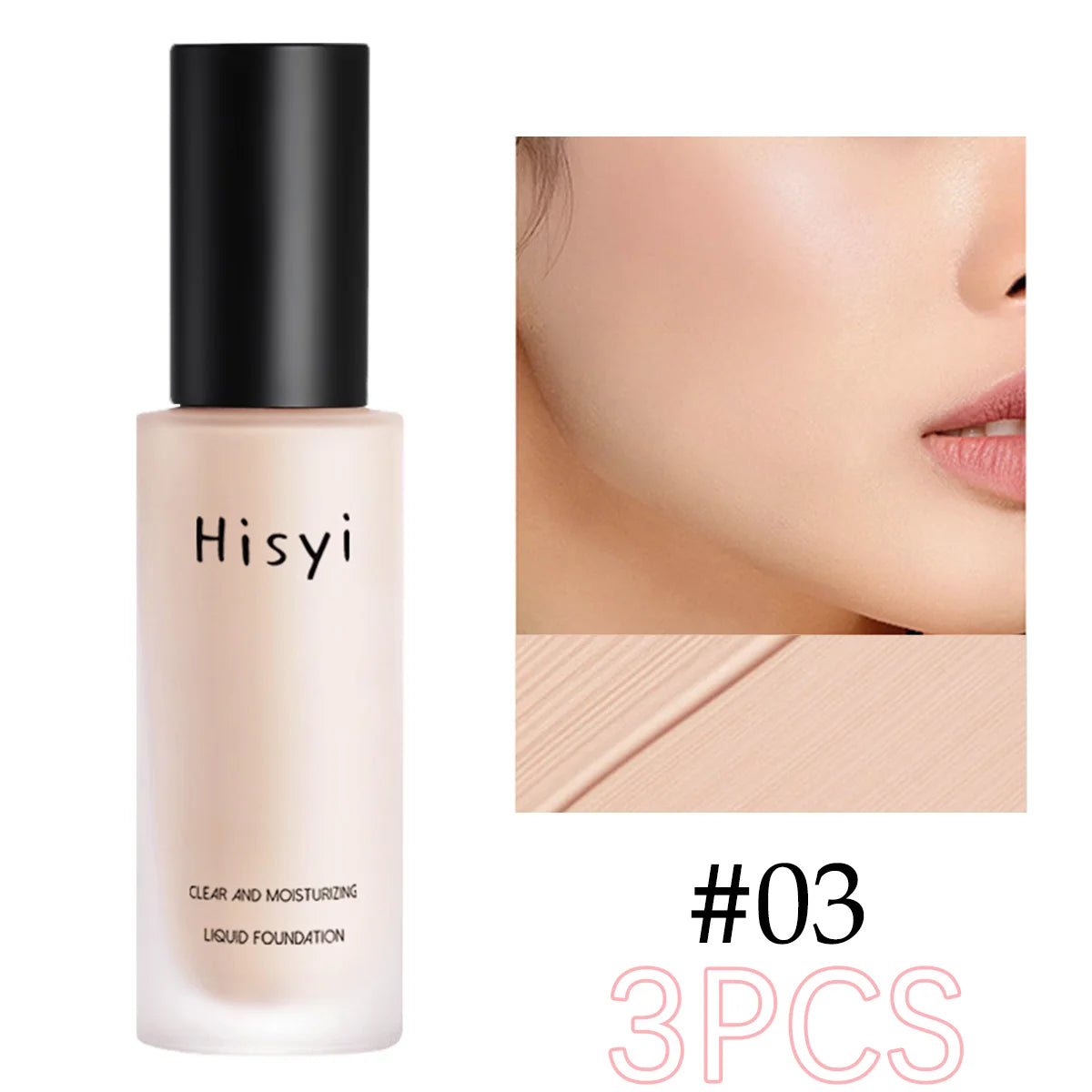Natural Transparent Liquid Foundation - Flaw-Covering, No Powder Finish
