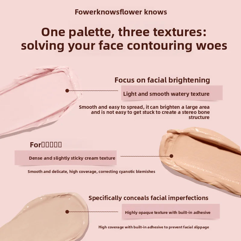Flower Knows Sweetie Bear 4-Color Concealer Palette - Brightening Full Coverage