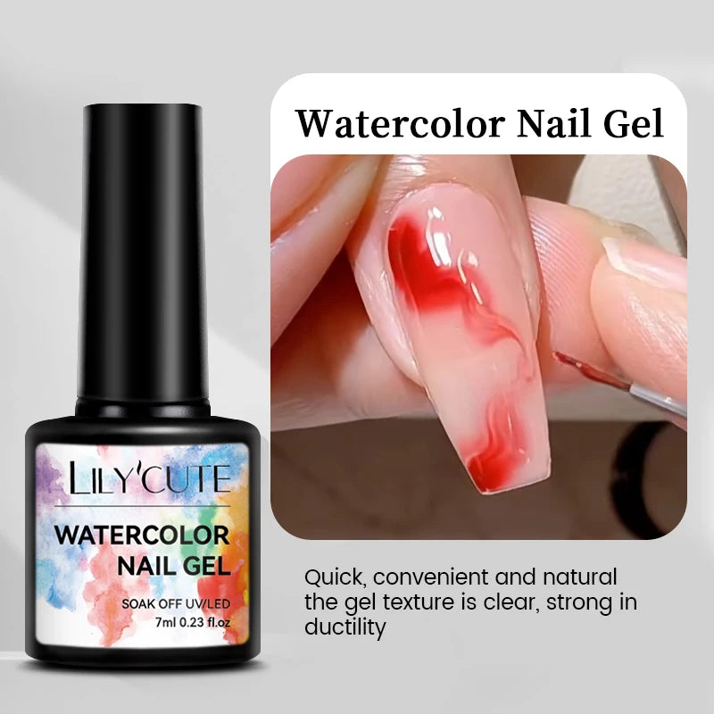 LILYCUTE 7ml No-Wipe Top Coat & UV Base Gel - Semi-Permanent Soak-Off Nail Manicure