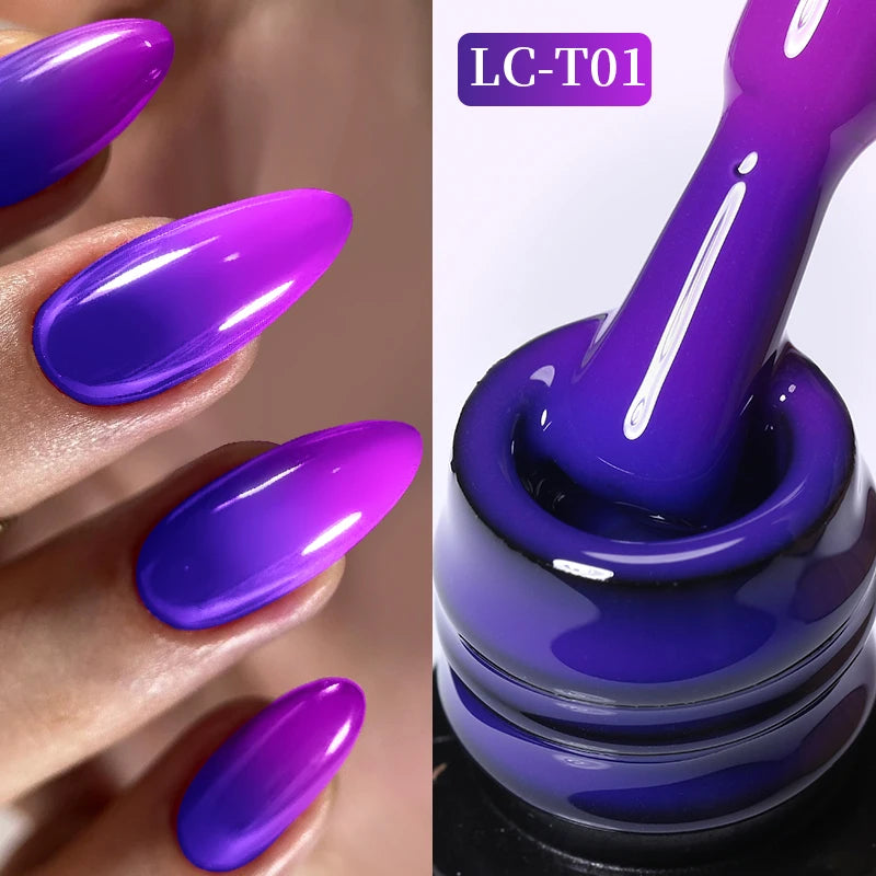 LILYCUTE 7ml Thermal Temperature-Changing Gel Nail Polish - Semi-Permanent UV Gel Art
