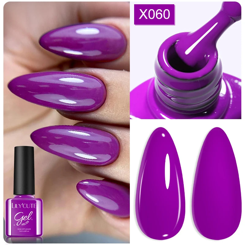 LILYCUTE 7ml Thermal Temperature-Changing Gel Nail Polish - Semi-Permanent UV Gel Art