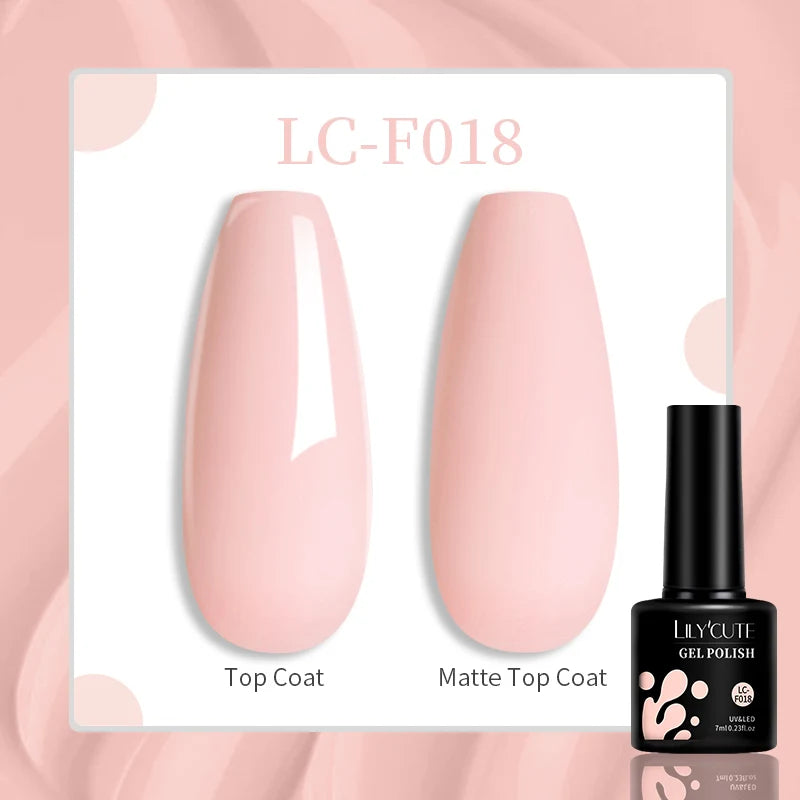 LILYCUTE 7ml Jelly Amber Dark Bloom Leopard Gel Polish - Semi-Permanent UV Nail Art