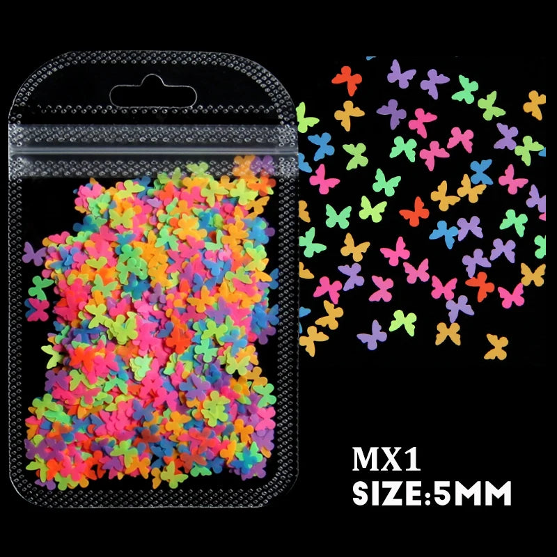 2g Holographic Nail Art Glitter Sequins - Laser Star Butterfly AB Paillette DIY Decorations