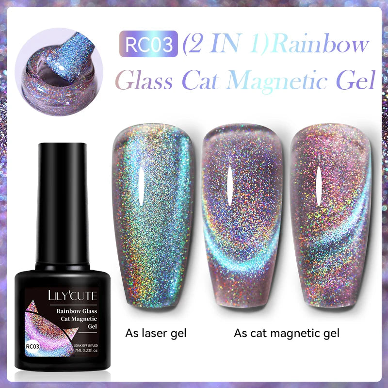 LILYCUTE 5ml Metallic Gold & Silver Mirror Liner Gel - Super Bright French Nail Art