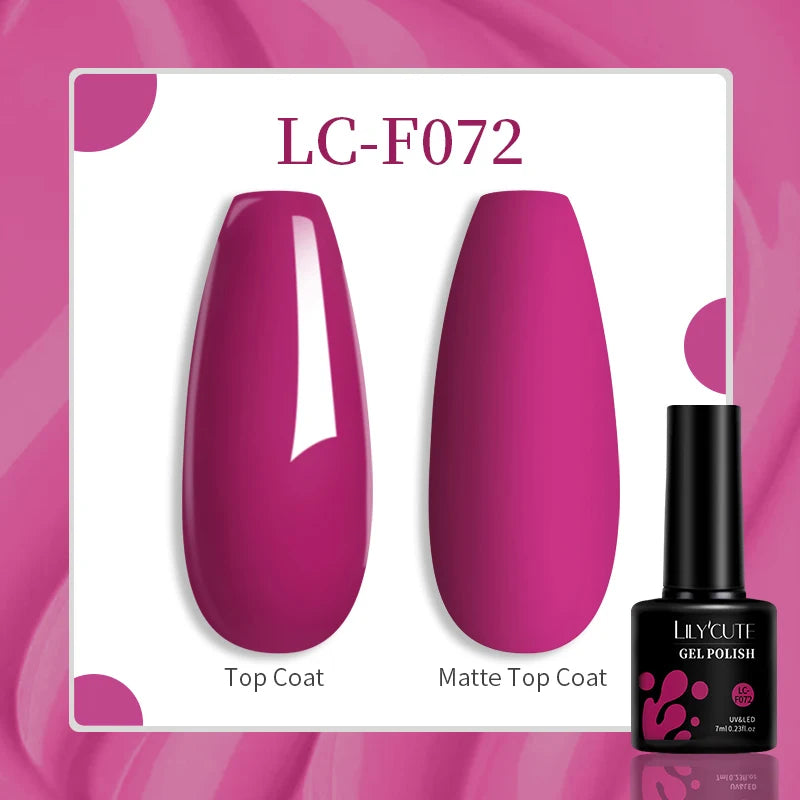 LILYCUTE 7ml Jelly Amber Dark Bloom Leopard Gel Polish - Semi-Permanent UV Nail Art