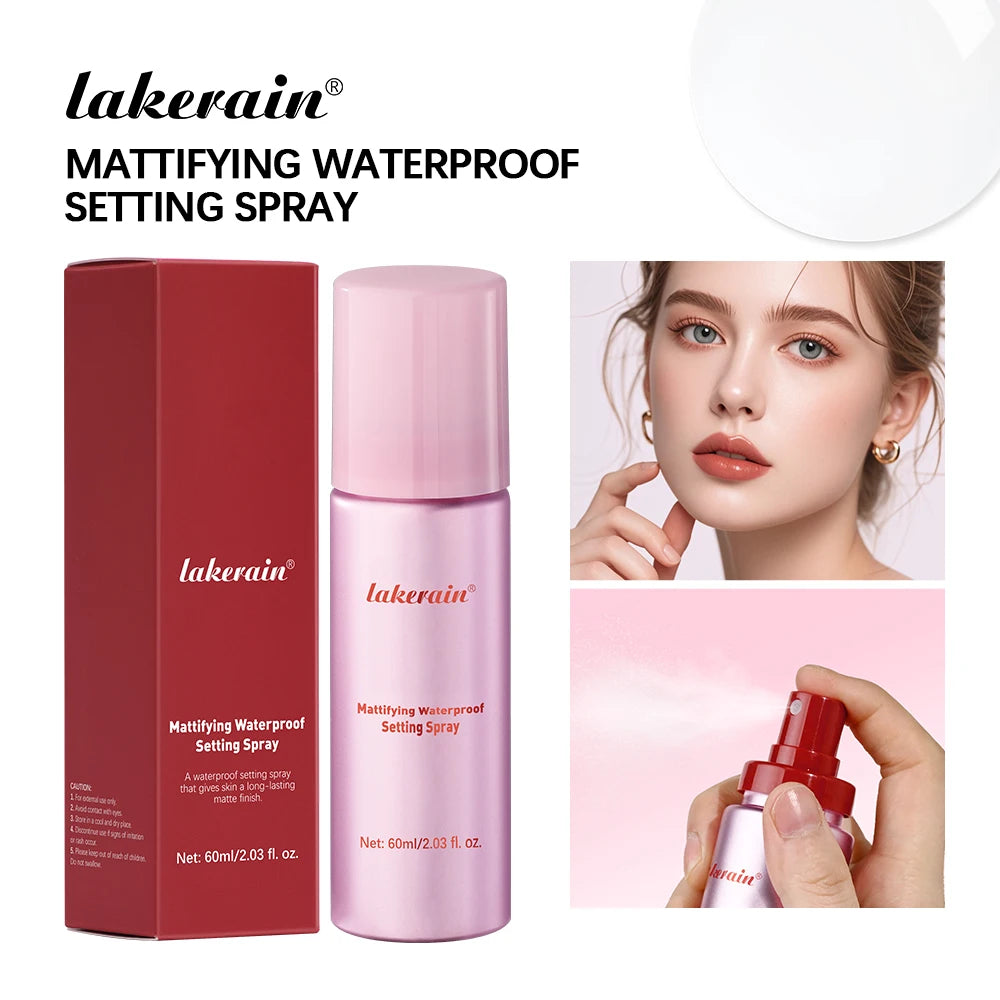 Mattifying Waterproof Makeup Setting Spray - Oil Control Matte Fixer for All Skin Types
