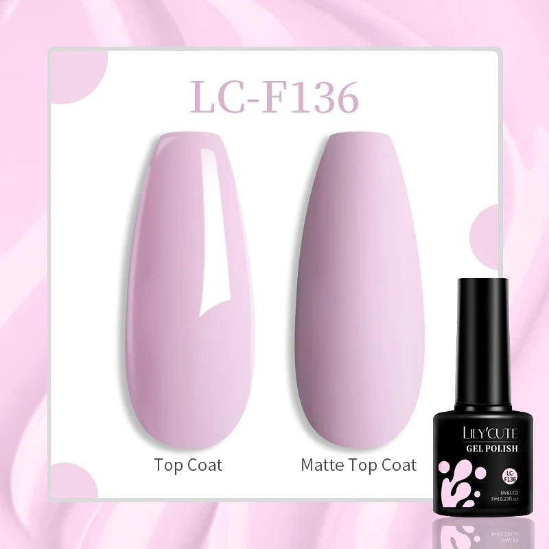 LILYCUTE 7ml Jelly Amber Dark Bloom Leopard Gel Polish - Semi-Permanent UV Nail Art