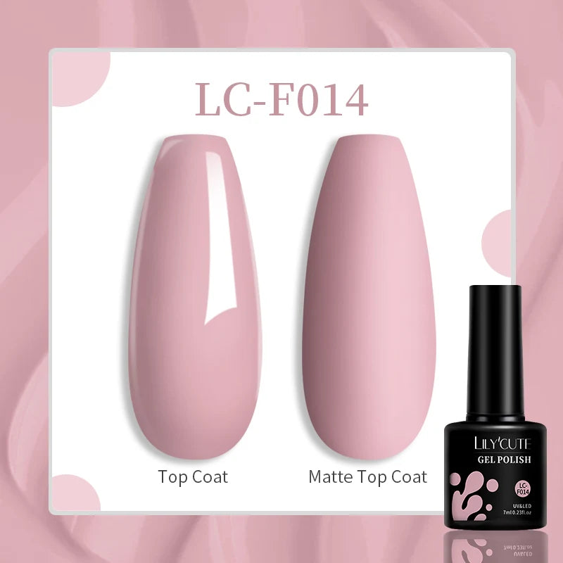 LILYCUTE 7ml Jelly Amber Dark Bloom Leopard Gel Polish - Semi-Permanent UV Nail Art