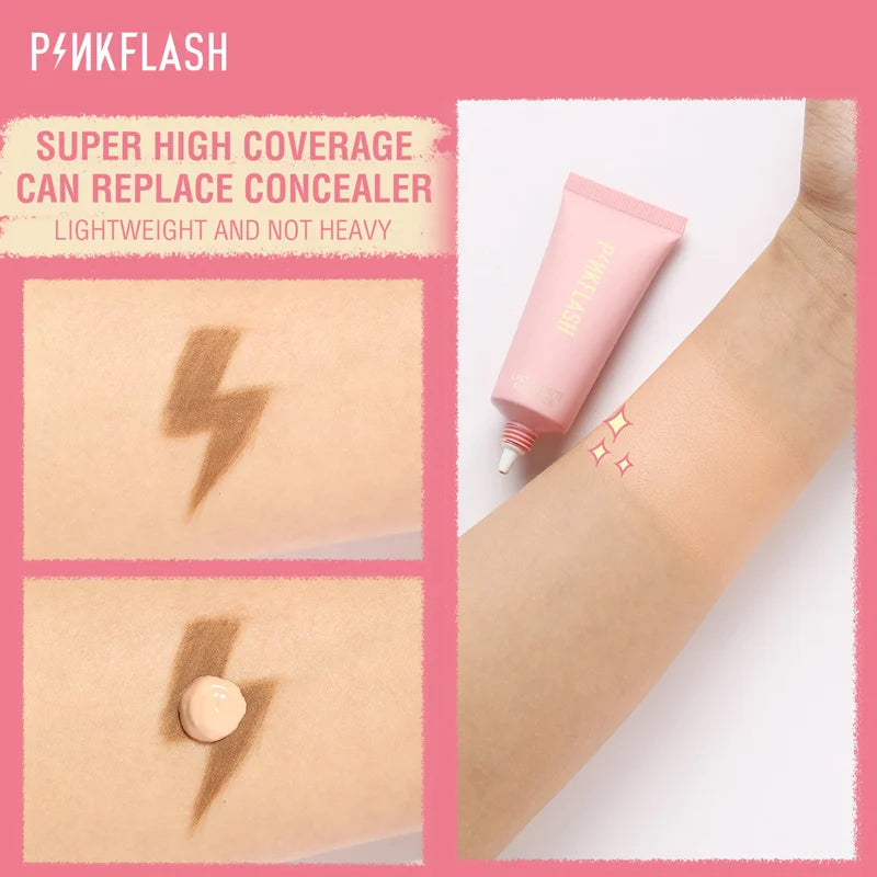 PINKFLASH Full Coverage Matte Foundation - Smooth Oil-Control Natural Look