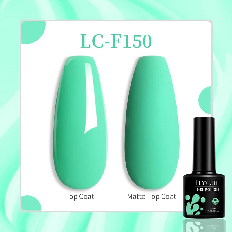 LILYCUTE 7ml Jelly Amber Dark Bloom Leopard Gel Polish - Semi-Permanent UV Nail Art