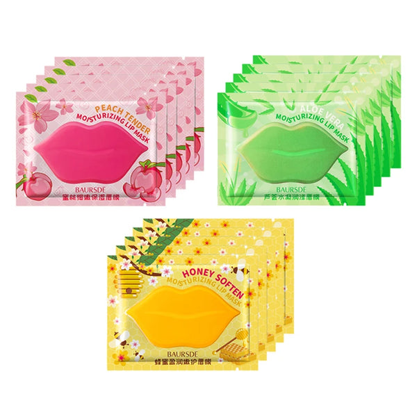 Collagen Lip Mask Patches - Fruit Essence, Firming, Anti-Wrinkle & Moisturizing