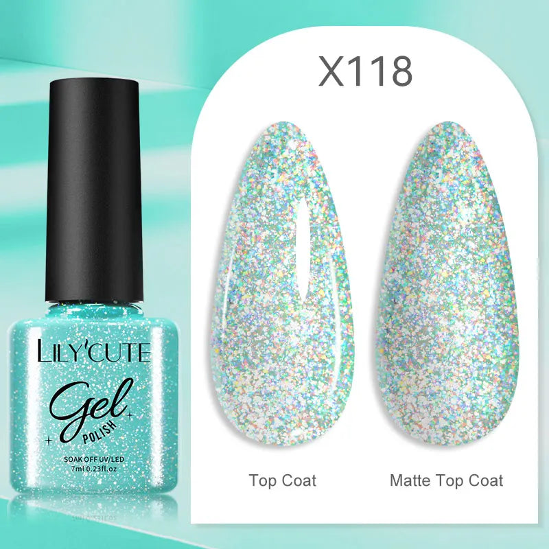 LILYCUTE 7ml Thermal Temperature-Changing Gel Nail Polish - Semi-Permanent UV Gel Art