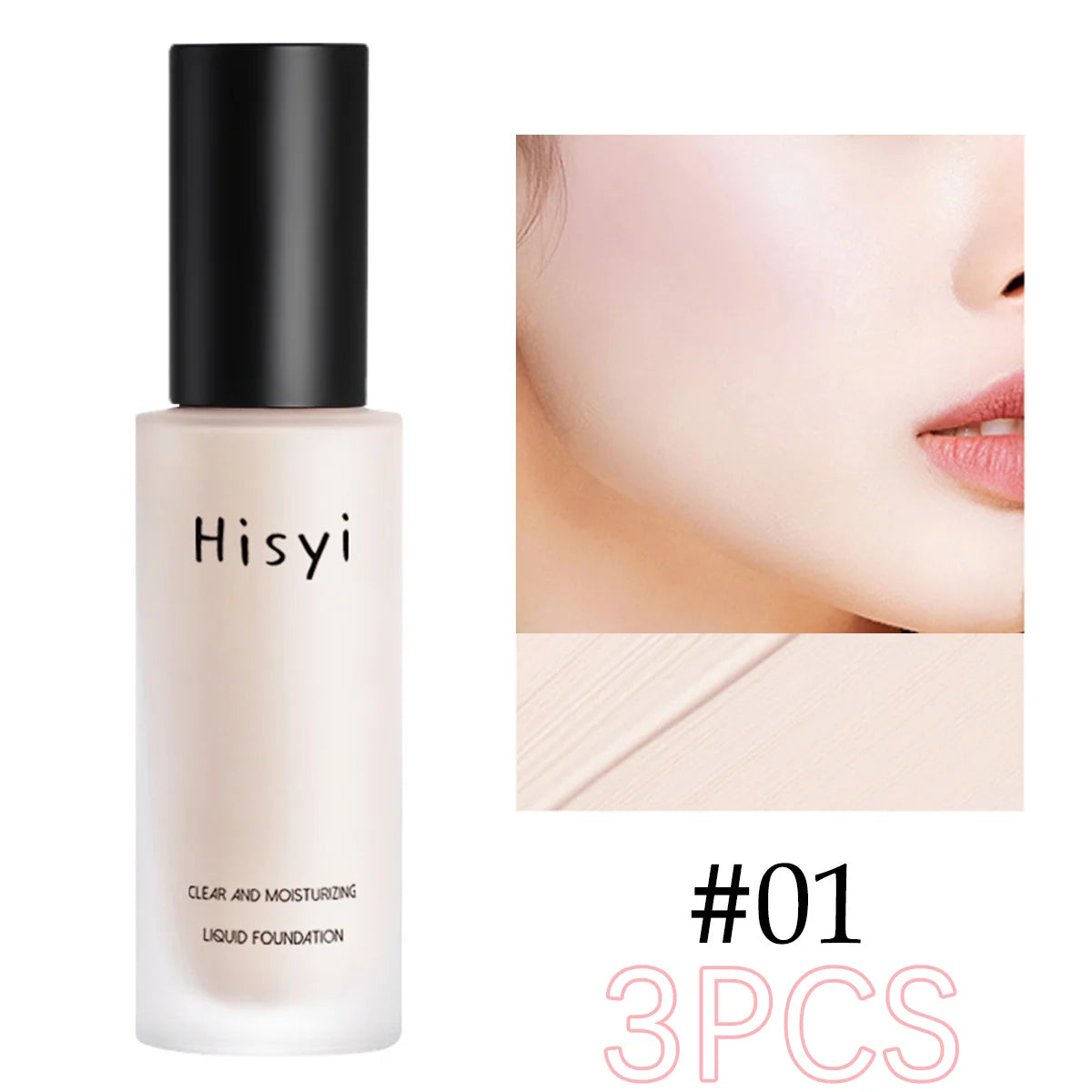 Natural Transparent Liquid Foundation - Flaw-Covering, No Powder Finish