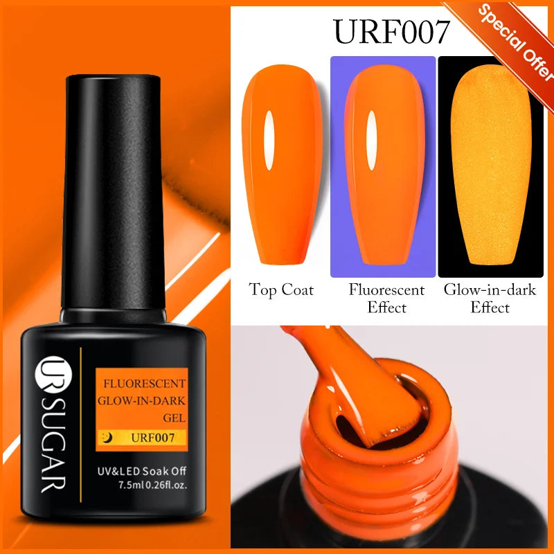 UR SUGAR 7.5ml Reflective Glitter Gel Polish - Pink Sequins UV Soak-Off Semi-Permanent