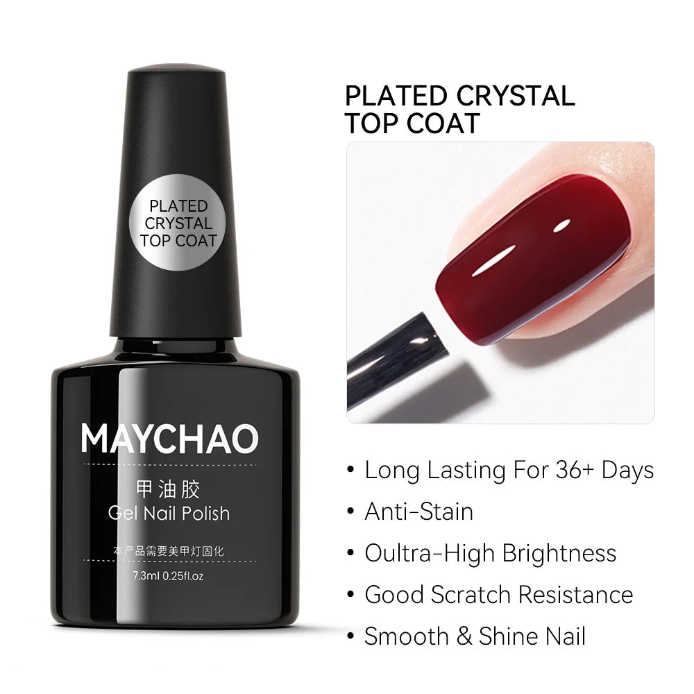 MAYCHAO 7.3ml Transparent Jelly Nude Gel Nail Polish - CPNP Certified UV/LED Soak-Off