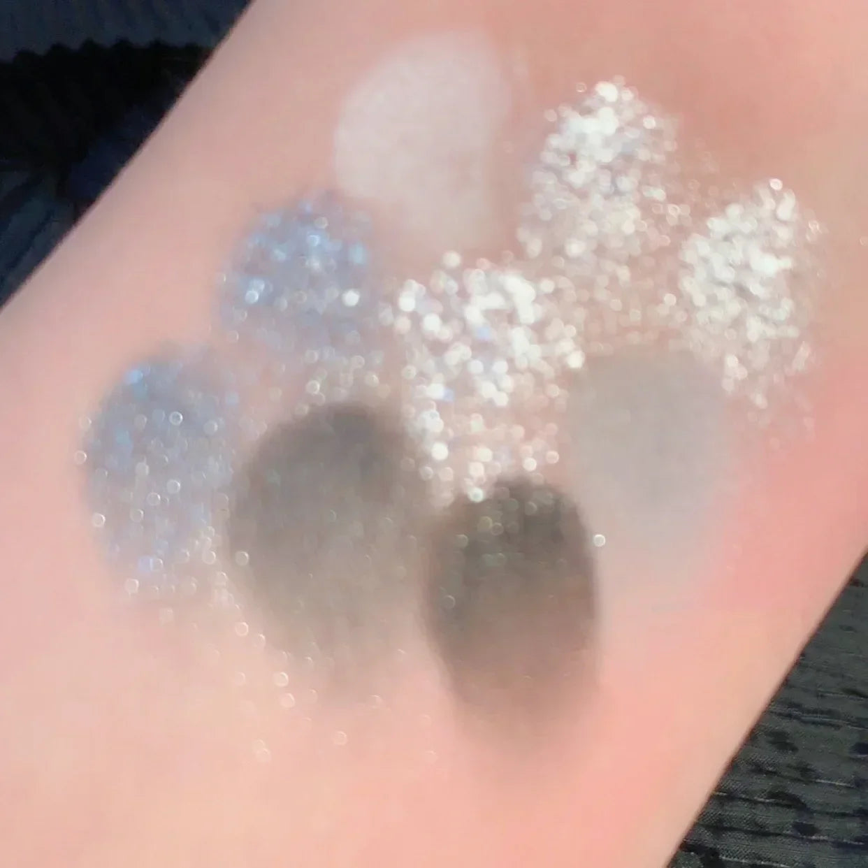 DJBS 9-Color Punk Smokey Glitter Eyeshadow Palette - Cool-Toned Dark & Nude Pigments
