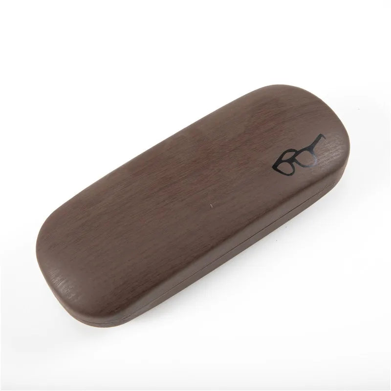 LOVINGFANG Wood Grain Hard Glasses Case - Portable Reading Spectacle Box for Men & Women
