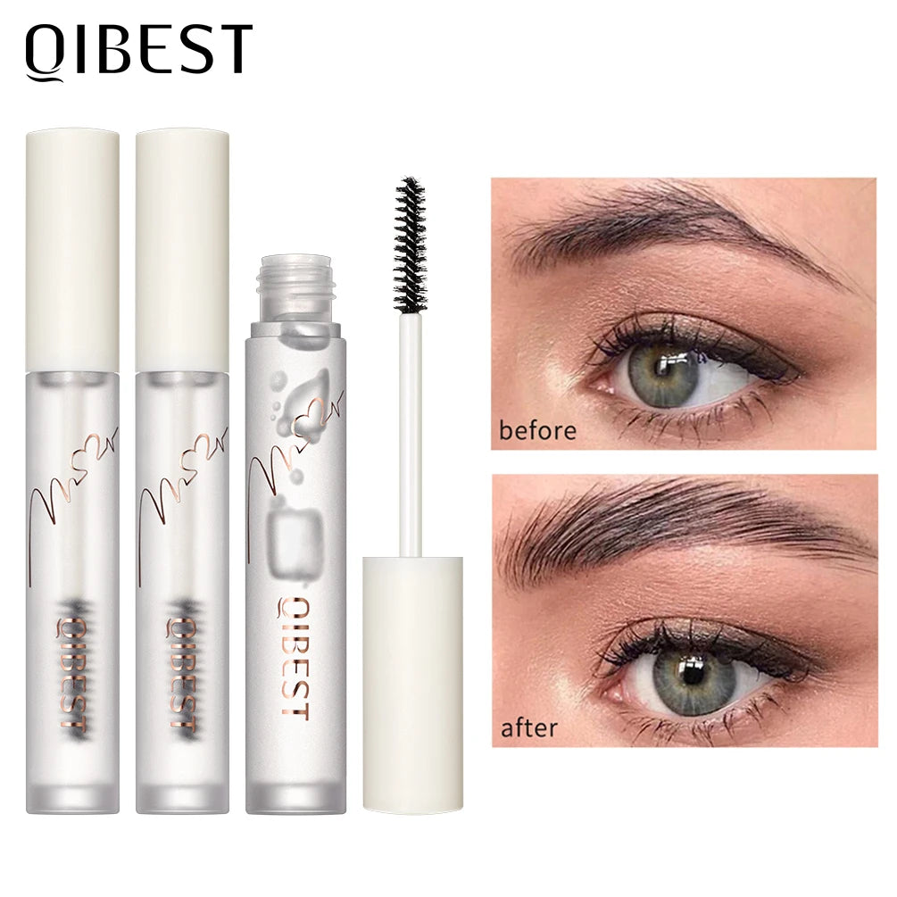 QIBEST Transparent Eyebrow Gel Wax - 3D Brush Brow Styling Soap, Long-Lasting