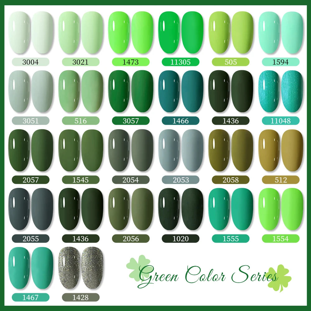 Clou Beaute 15ml HEMA & TPO Free Gel Polish - Army Green Organic Semi-Permanent Nail Art