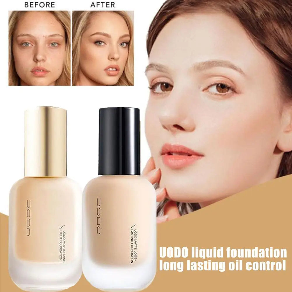 UODO 30ml Long-Lasting BB Cream Foundation - Pore-Minimizing, Waterproof for Dry to Oily Skin