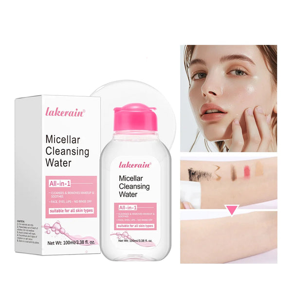 Micellar Water Hydrating Facial Cleanser 100ml - Deep Makeup Remover & Refreshing Cleanse