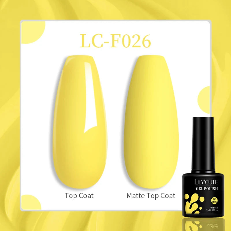 LILYCUTE 7ml Jelly Amber Dark Bloom Leopard Gel Polish - Semi-Permanent UV Nail Art