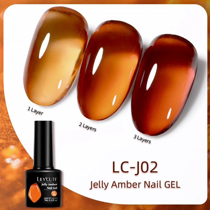 LILYCUTE 7ml No-Wipe Top Coat & UV Base Gel - Semi-Permanent Soak-Off Nail Manicure