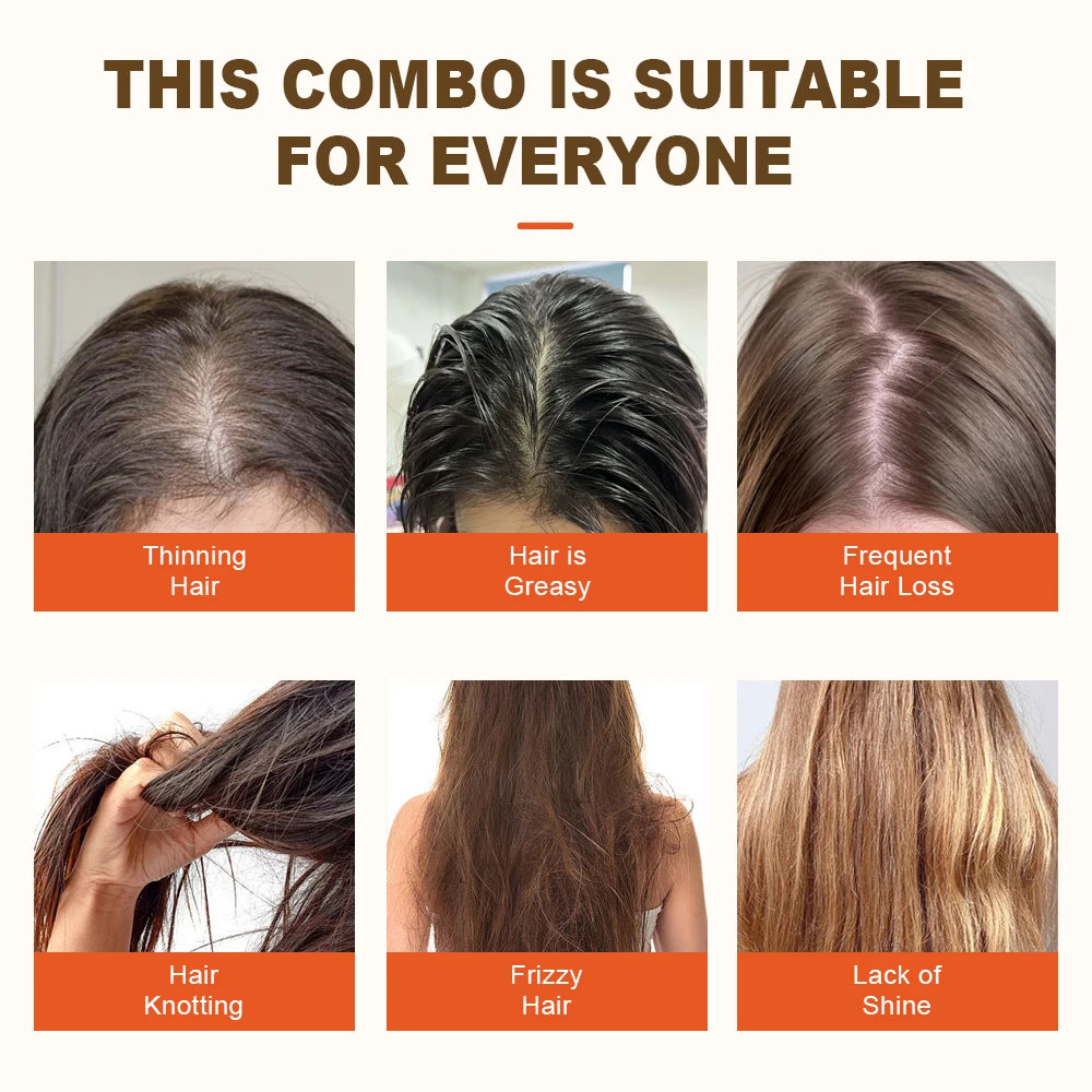 PURC Complete Hair Care Set - Growth Shampoo, Conditioner & Hair Growth Oil