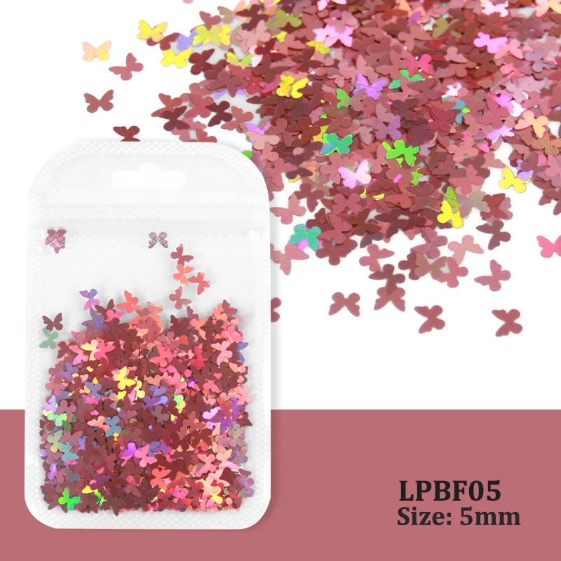 2g Holographic Nail Art Glitter Sequins - Laser Star Butterfly AB Paillette DIY Decorations