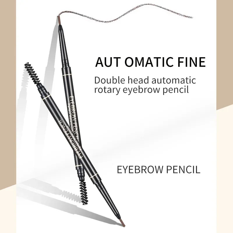 1.5mm Ultra-Fine Double-Head Eyebrow Pencil - Auto-Rotation Waterproof Natural