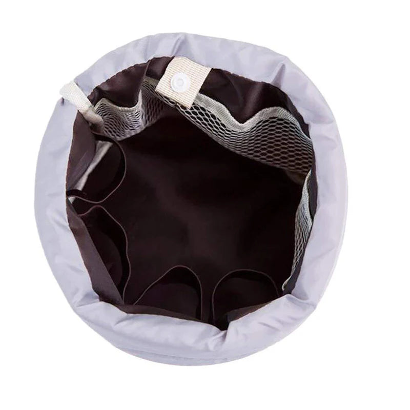 Fashion Round High-Capacity Waterproof Makeup Bag - Travel Organizer & Toiletry Kit Case