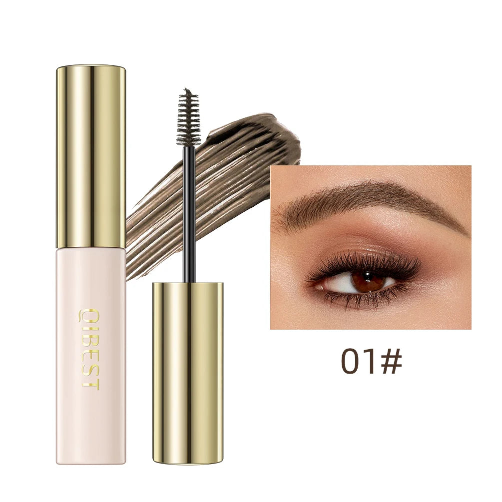 QiBest 4-Color Waterproof Eyebrow Mascara Gel - Long-Lasting Dye Cream with Brush