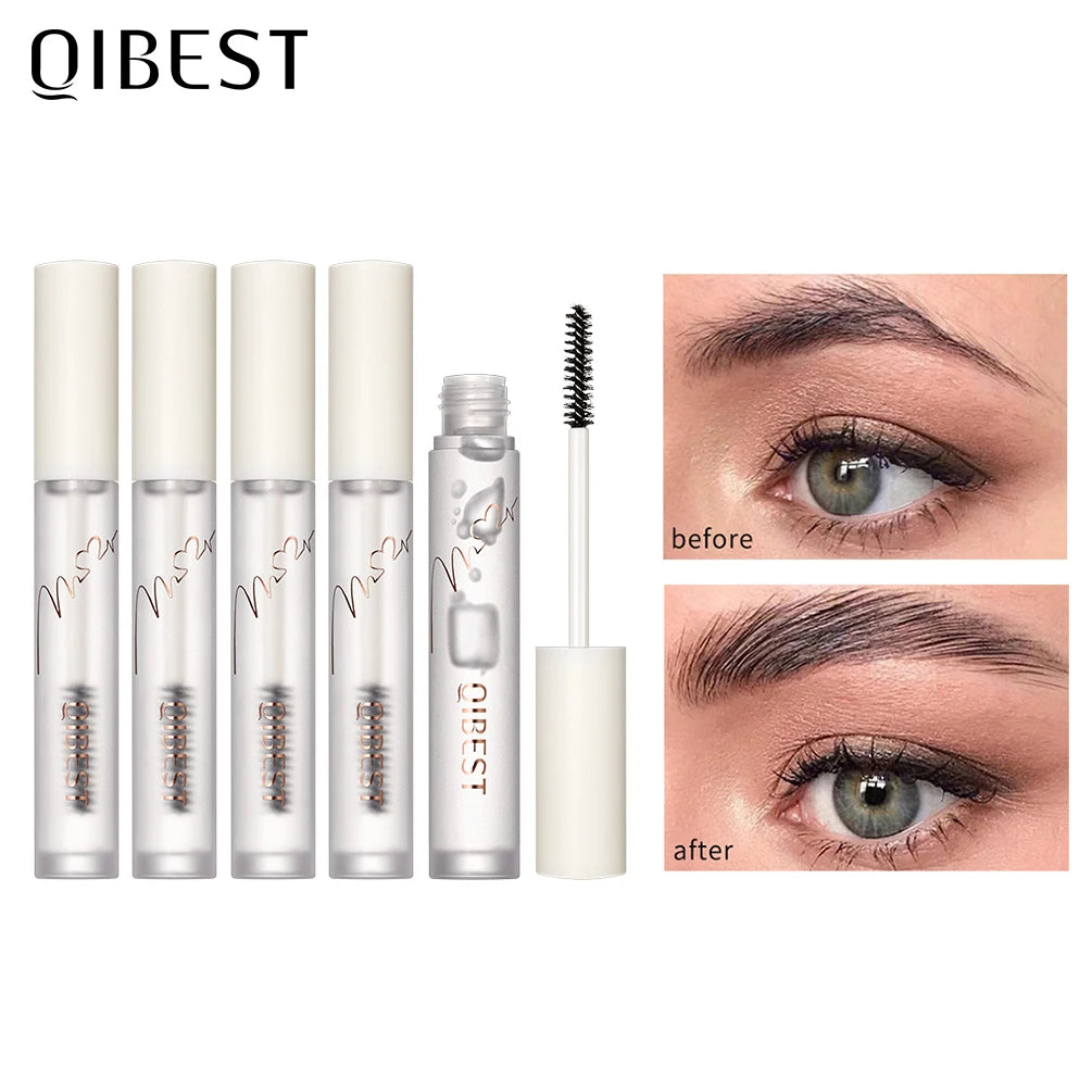 QIBEST Transparent Eyebrow Gel Wax - 3D Brush Brow Styling Soap, Long-Lasting