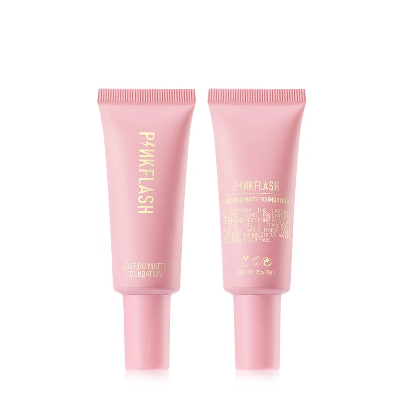 PINKFLASH Full Coverage Matte Foundation - Smooth Oil-Control Natural Look