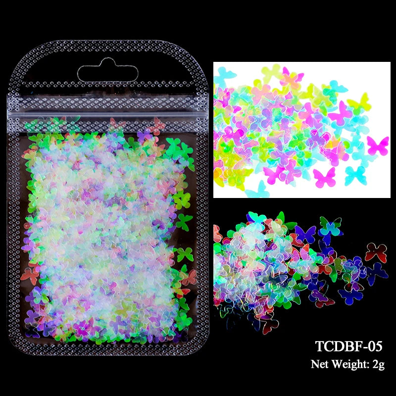 2g Holographic Nail Art Glitter Sequins - Laser Star Butterfly AB Paillette DIY Decorations