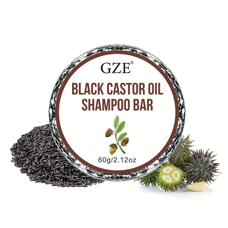 GZE Jamaica Black Castor Oil Shampoo Bar - Thickening & Moisturizing for Dry Curly & 4C Hair