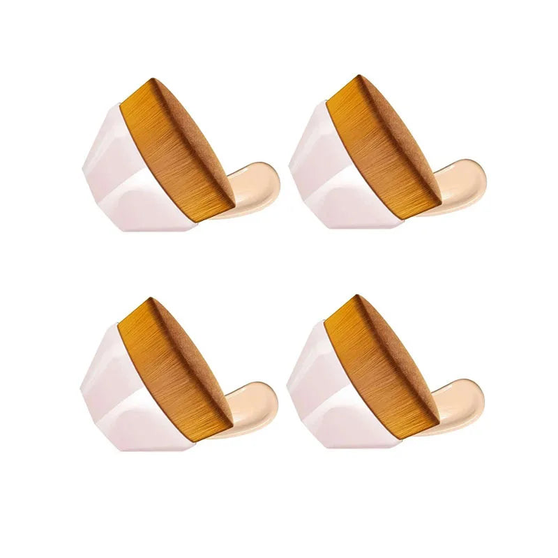 Professional Powder & Blusher Foundation Brush - Soft Wool Fiber, Available in 1-4 Pack