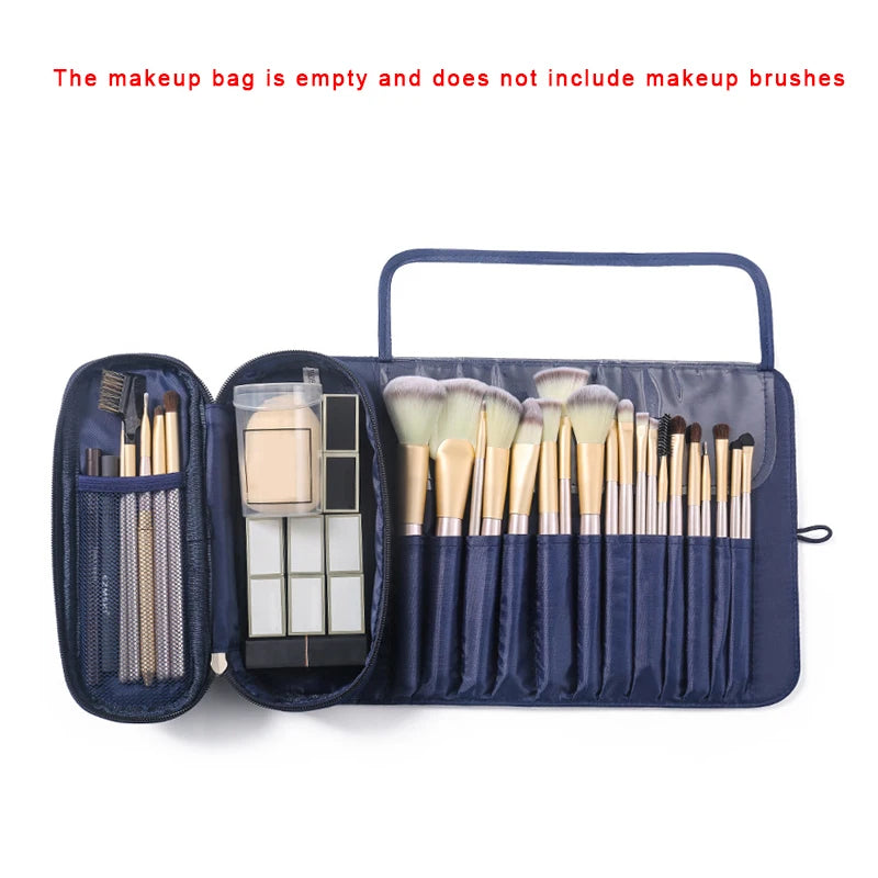Macroupta Waterproof Nylon Rolling Makeup Brush Organiser - Fold & Travel Case
