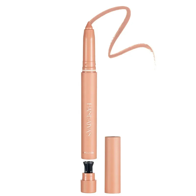 12-Color Pink Velvet Matte Lip Liner Pencil Set - Waterproof Plumping Crayon