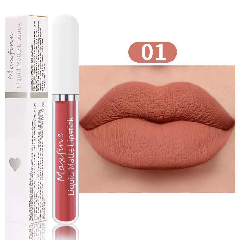 Matte Liquid Velvet Lip Glaze - Waterproof Sexy Long-Lasting Moisturizing Lipstick
