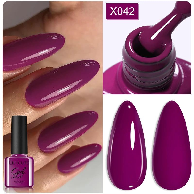 LILYCUTE 7ml Thermal Temperature-Changing Gel Nail Polish - Semi-Permanent UV Gel Art