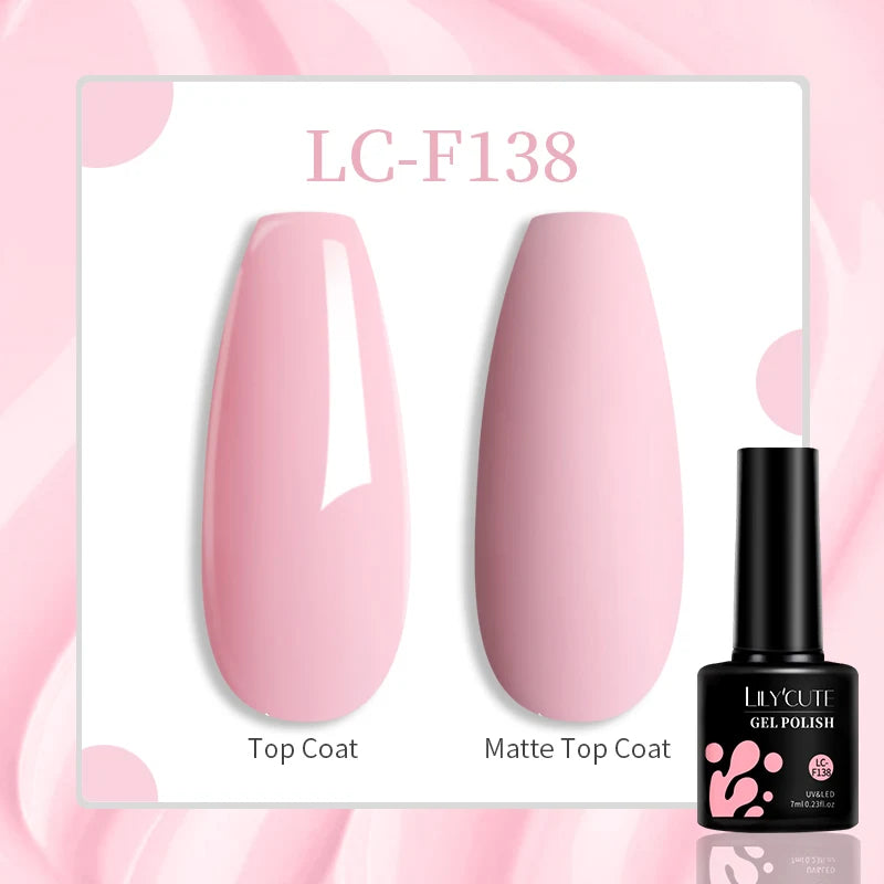 LILYCUTE 7ml Jelly Amber Dark Bloom Leopard Gel Polish - Semi-Permanent UV Nail Art