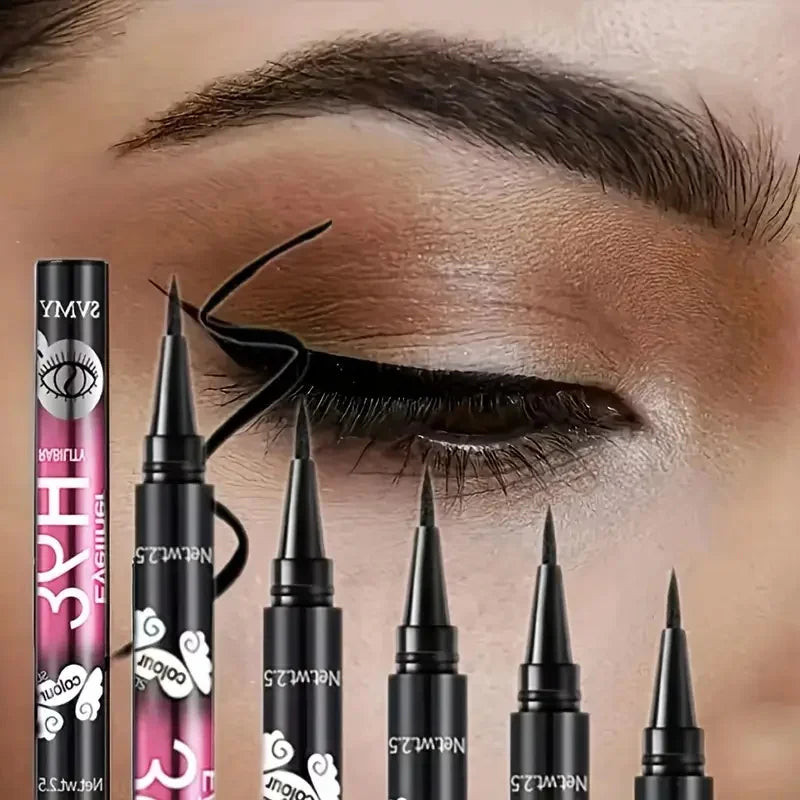 Waterproof Black Eyeliner Pencil Set (3/5 pcs) - Smudge-Proof, Long-Lasting Beginner Friendly