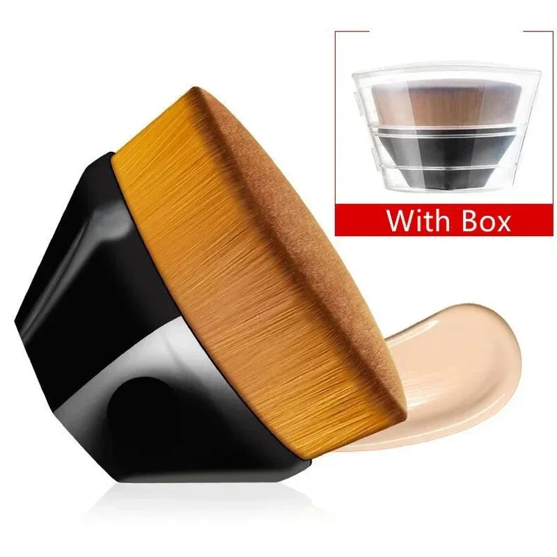 Professional Powder & Blusher Foundation Brush - Soft Wool Fiber, Available in 1-4 Pack
