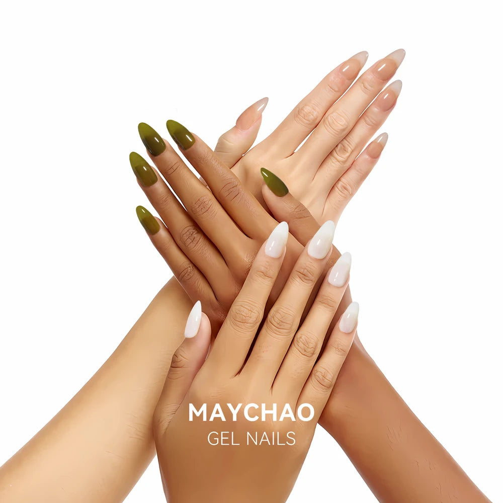 MAYCHAO 7.3ml Transparent Jelly Nude Gel Nail Polish - CPNP Certified UV/LED Soak-Off