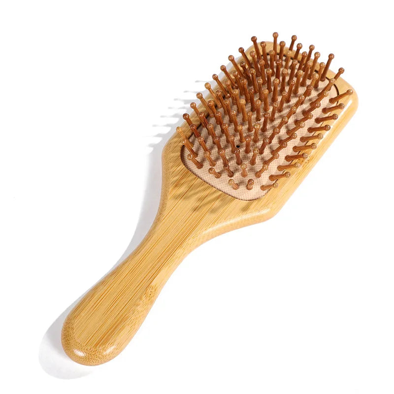 Sdottor Bamboo Airbag Hair Brush - Anti-Static Scalp Massage Comb for Hair Loss Reduction